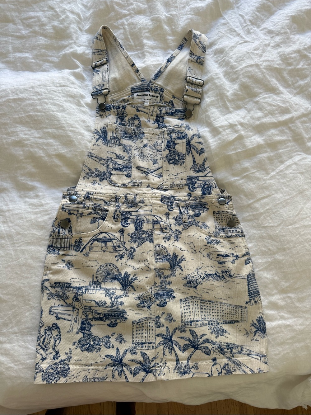 American Apparel Toile Overall Dress